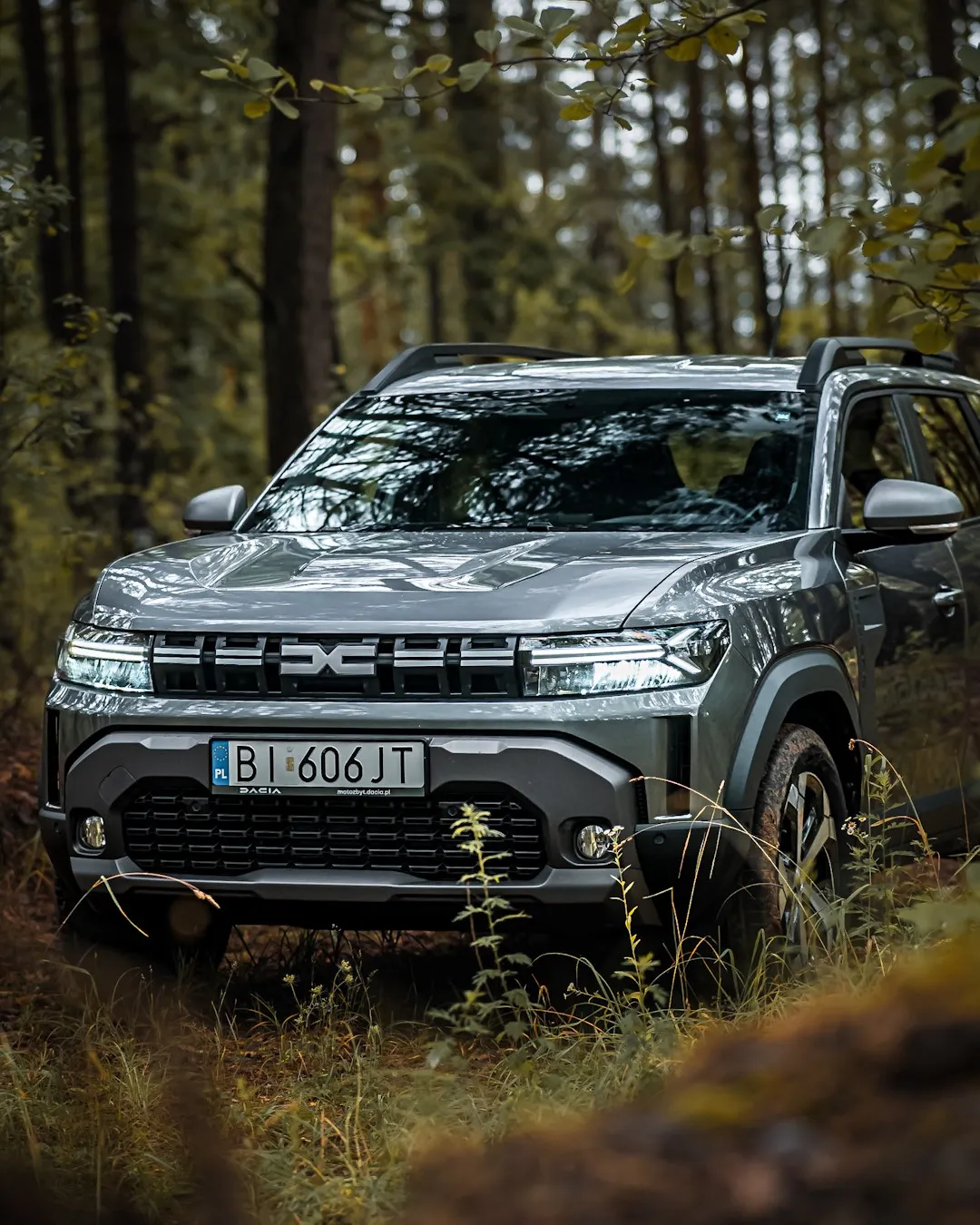 Dacia w leśnym otoczeniu